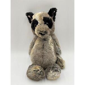Jellycat Bashful Woodland Babe Bush Baby Lemur HTF Black Brown Gray Very Soft